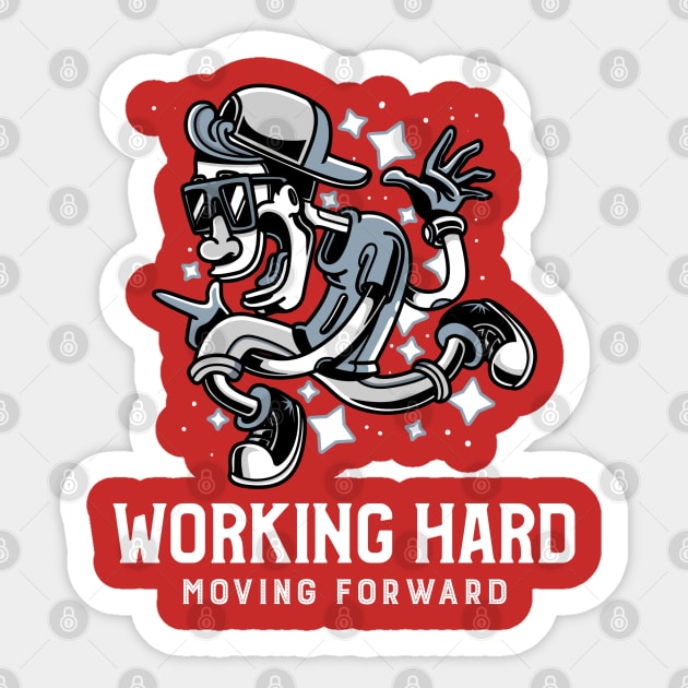 Working Hard Sticker by TheWaySonic